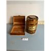 Image 1 : Wooden Cigar Box And Decorative Wood Vintage Barrel 9H