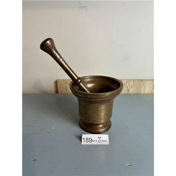 Bronze Mortar And Pestle 6D 5H