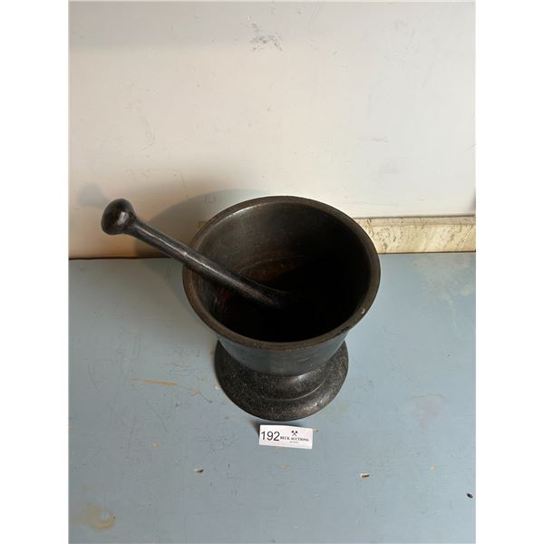 Cast Iron Vintage Large Motor And Pestle 8D 8H