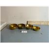 Image 2 : Brass Vintage Bowl Collection Of Various Sizes With A Small Brass Ladle