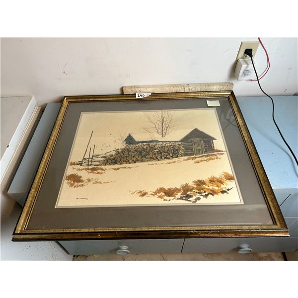 Log Pile By Mel Heath 25x29