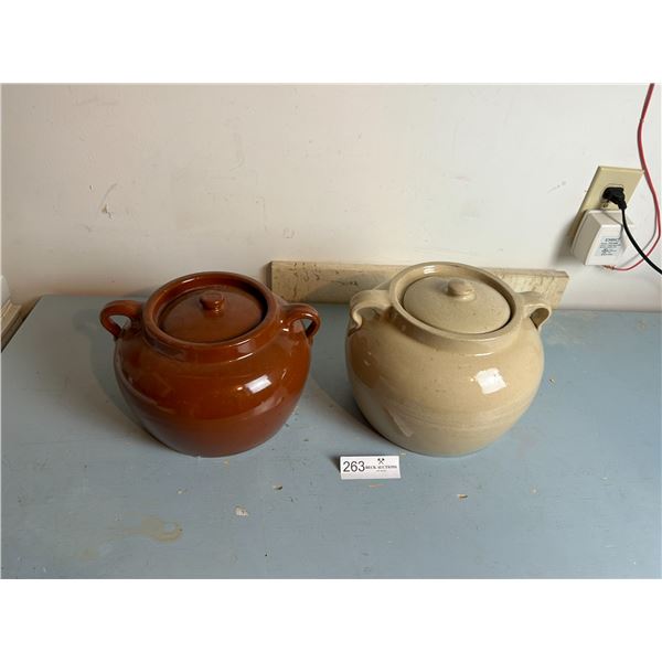 Two Ceramic Cookie Jars 8D 7H