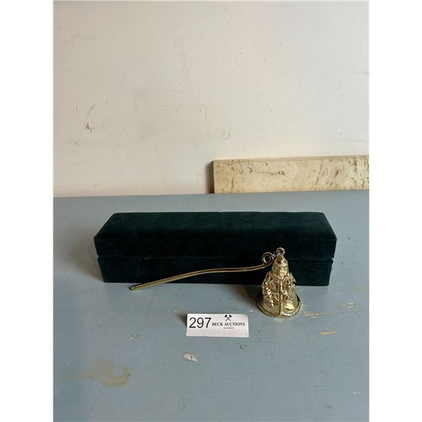 The Bombay Company Brass Santa Bell 8L 3H