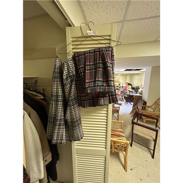 Two Medium Plaid Skirts