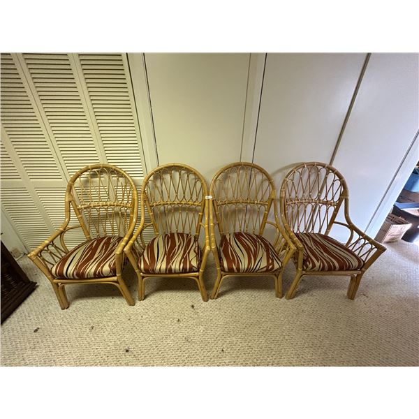 Set Of 4 Wooden Patio Chairs