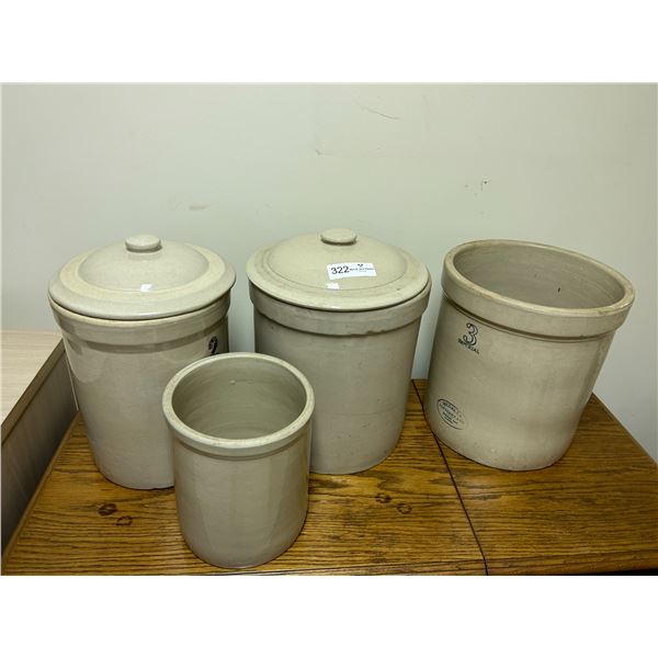 Matching Large Kitchen Ceramic Storage Jars 10-14H 10D