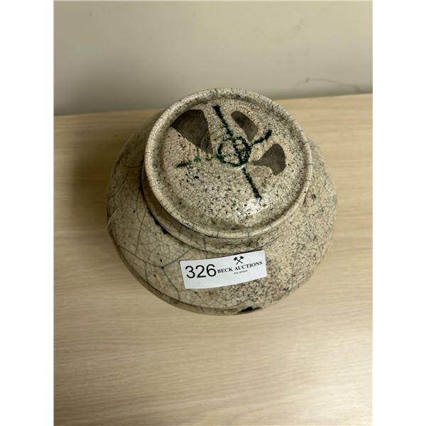 Antique Ceramic Ginger Jar 11H