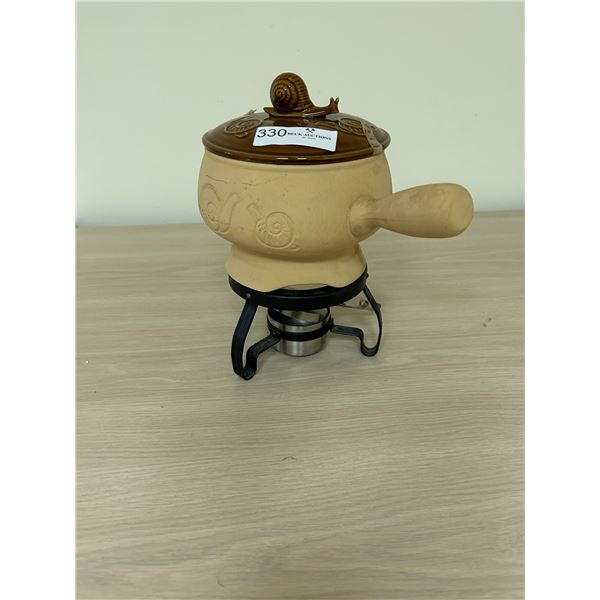 Snail Themed Fondu Pot 6D 10H