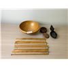 Image 2 : Wooden Bowl, Scrabble Piece Holders And Other Wooden Decor