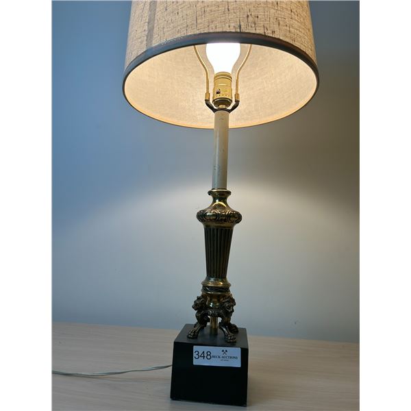 Brass Lion Design Lamp 11D 30H