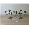 Image 1 : Silver Plated Matching Candle Holders 12W 10H