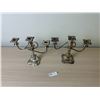 Image 2 : Silver Plated Matching Candle Holders 12W 10H