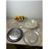 Image 1 : Miscellaneous Serving Platers And A Bowl Of Fake Fruit