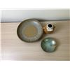 Image 1 : Ceramic Serving Tray And Lilly Pad Bowl With Ceramic Pot