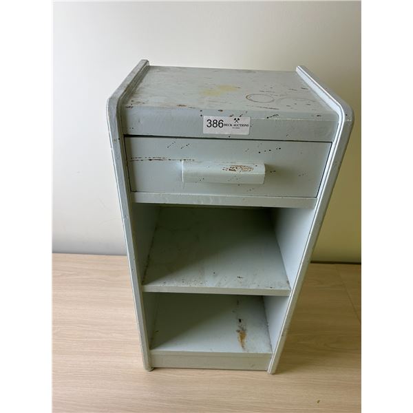 Blue Wood Nightstand 14W 12D 20H