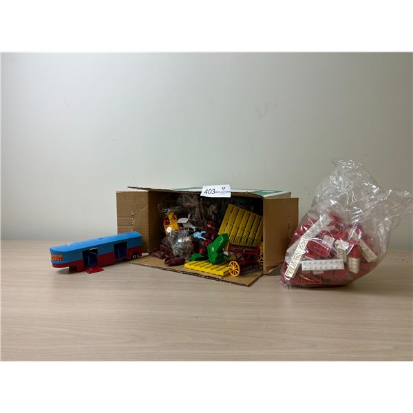 Box Full Of Legos And Other Kids Toys