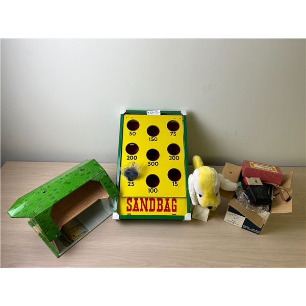 Large Collection Of Miscellaneous Vintage Children's Toys Including Skiball Stand