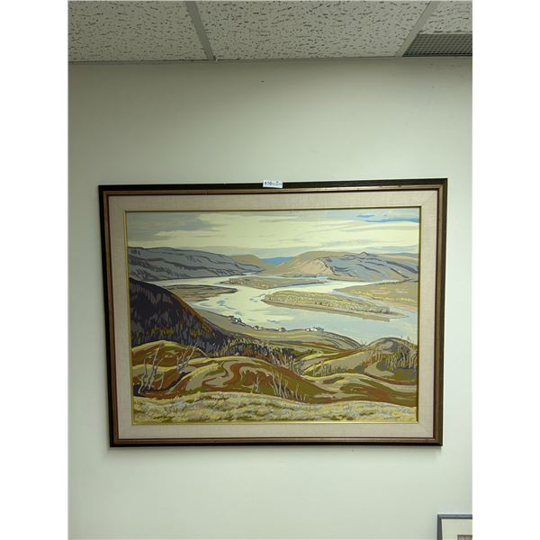 Large Wall Art Of River In A Valley 46W 34L