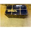 Image 1 : Blue Vintage Treasure Chest Comes With Key 36W 20D 20H