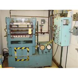 LAMINATION PRESS 3-OPENING, 19X25 AIR ASSISTED HYDRAULIC, STEAM