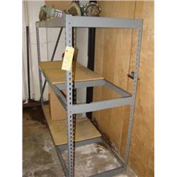 LOT - ASSORTED METAL PLATES & CONTENTS OF RACK