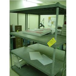 LOT - 3 PLASTIC RACKS W/ CONTENTS