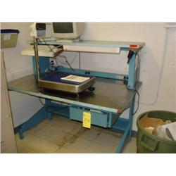 TABLE W/ COMPUTER & MONITOR