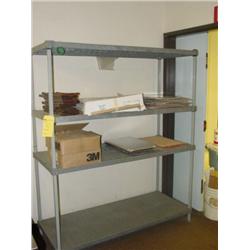 RACK W/ ASSORTED CONTENTS