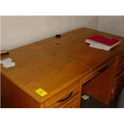 DESK W/ CHAIR AND FILING CABINET