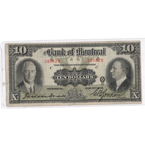 1931 10 Dollar Bank of Montreal