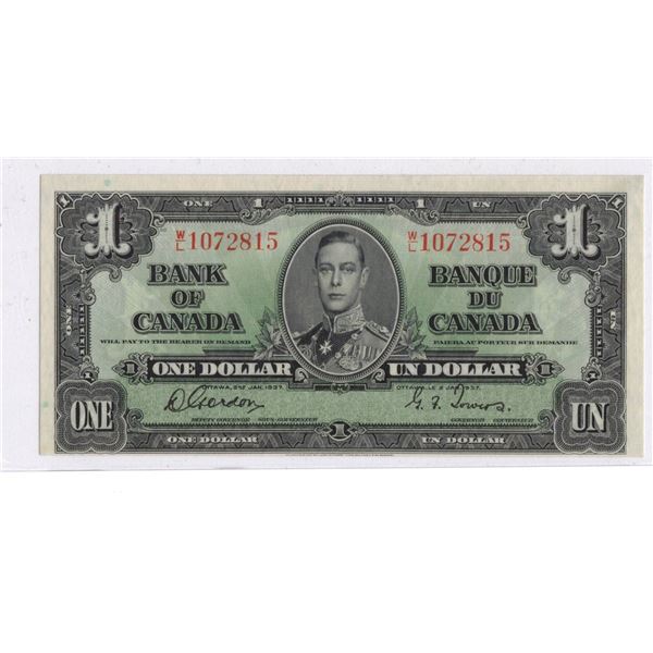 1937 One Dollar Bill, BoC