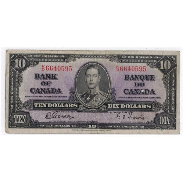 1937 10 Dollar  Bill BoC