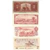 Image 2 : FOUR Two Dollar bills,  1937 , 1954, 1974 and 1986