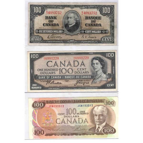 FIVE One Hundred Dollar Bills 1937, 1954, 1975 , 1988, 2004