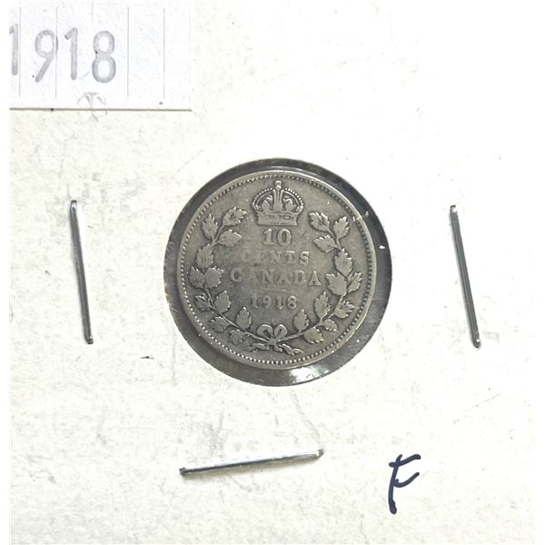 1918 Canadian Ten Cent Coin