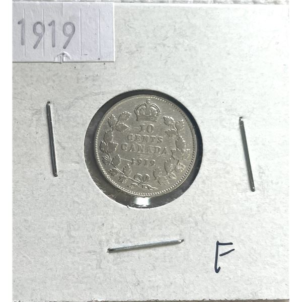 1919 Canadian Ten Cent Coin