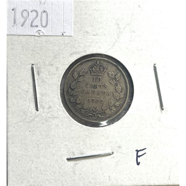 1920 Canadian Ten Cent Coin