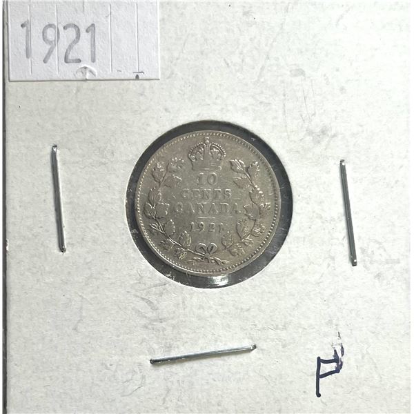 1921 Canadian Ten Cent Coin