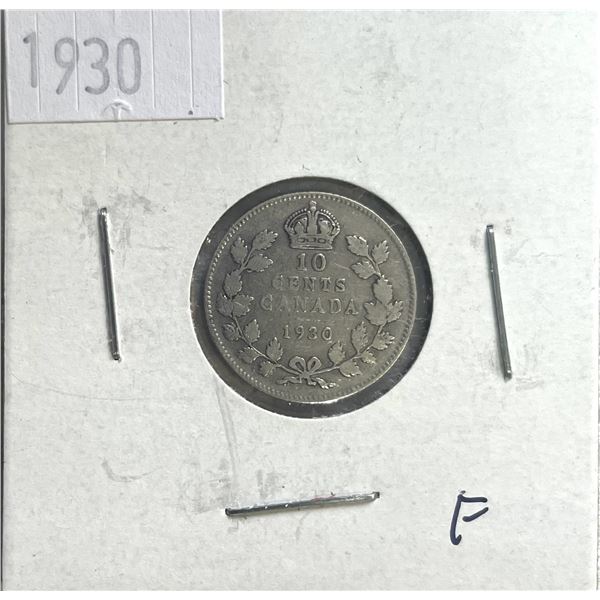 1930 Canadian Ten Cent Coin