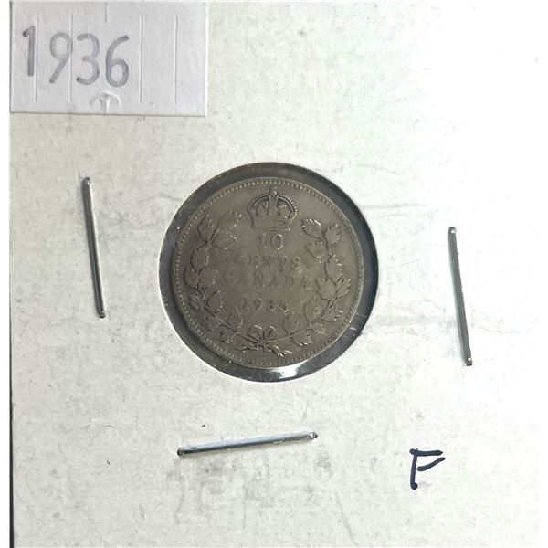 1936 Canadian Ten Cent Coin