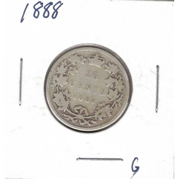 1888 Canadian 25 Cents