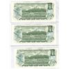 Image 2 : 1973  THREE  Sequential One Dollar Bills , Canadian One Dollar