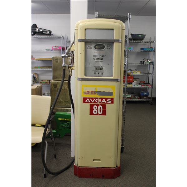 * Vintage Gilbert & Barker Gas Pump - 69x16x21 (Consignor Says Works)