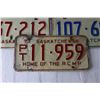 Image 2 : (9) Saskatchewan License Plates - 1960's - 1970's