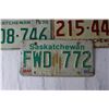 Image 2 : (9) Saskatchewan License Plates - 1960's - 1980's