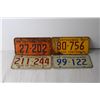 Image 5 : (9) Saskatchewan License Plates - 1960's - 1980's