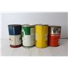 Image 4 : (4) Vintage Tin Cans - Shell, Quaker State, HD7, Esso