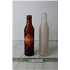 Image 1 : (2) Vintage Orange Crush Glass Bottles (Clear One is Chipped)