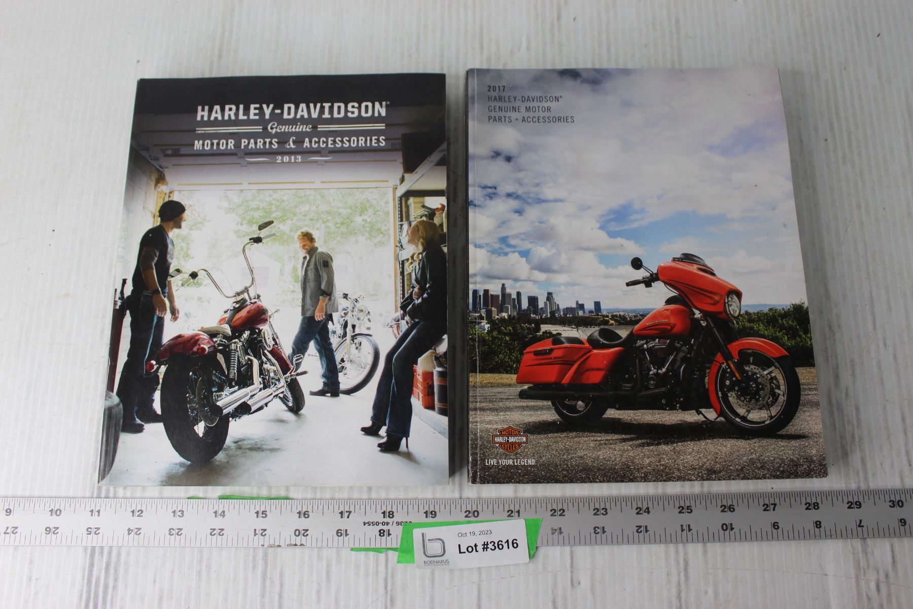 (2) Harley Davidson Catalogues 2013 and 2017 Bodnarus Auctioneering