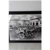 Image 3 : Framed Vintage Motorcycle Photo - 12 1/2" x 16"